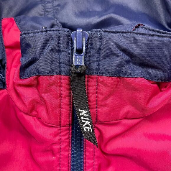 Vintage Nike Jacket Mens Extra Large Blue 90s Windbreaker Hooded Zip - Picture 4 of 12